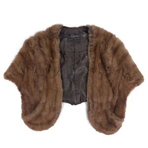 VINTAGE Genuine Fur Shrug Cardigan Bolero Wrap 90s Y2k Ballet Soft Girl Coquette